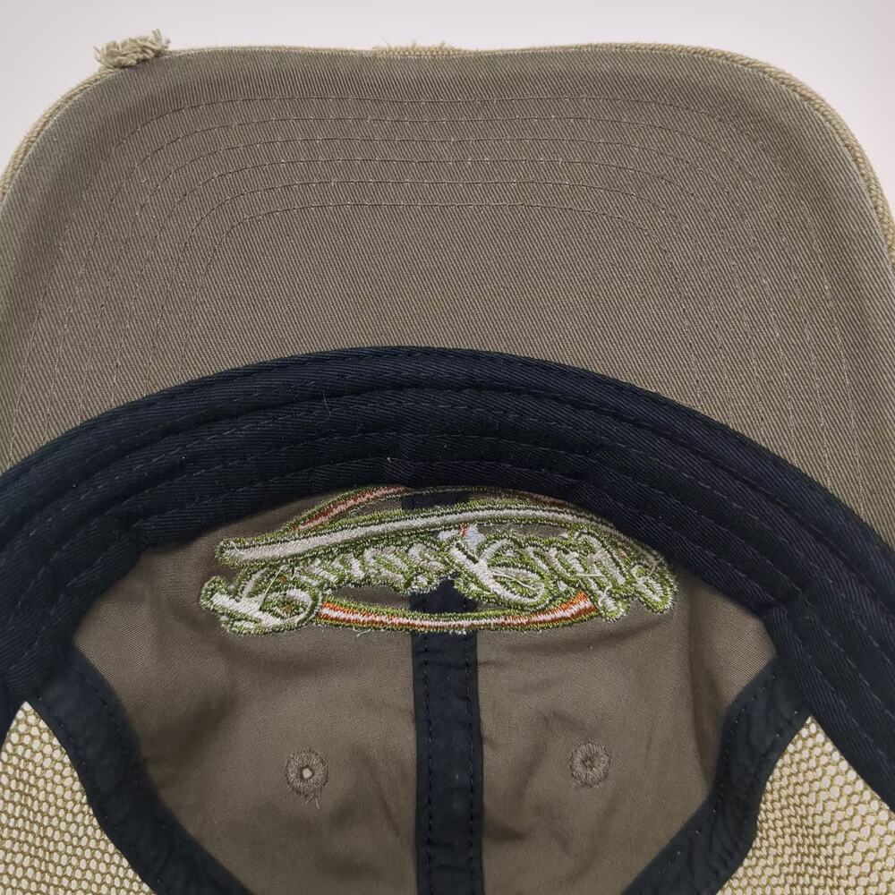 Rustic Ridge Trucker Hat Brown Green One Size Snapback Distressed Mesh Back - Picture 8 of 9